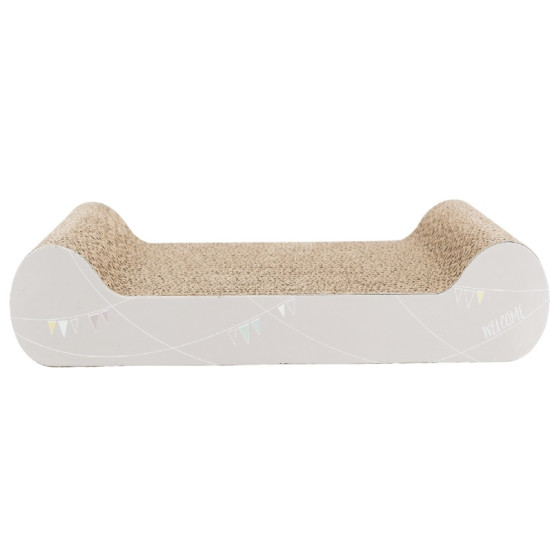 Carton de Zgâriat Junior pentru Pisici, 38 x 6 x 18 cm, Gri