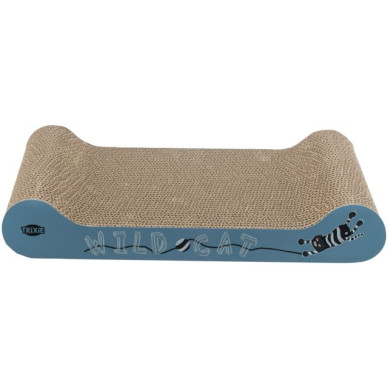 Carton de Zgâriat Wild Cat pentru Pisici, 41 x 7 x 24 cm, Albastru