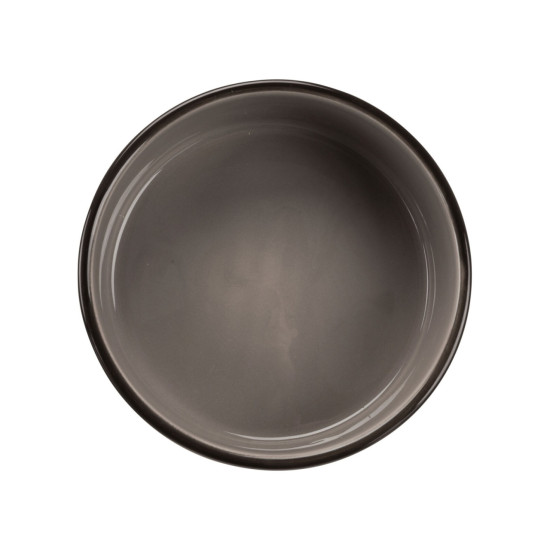 Trixie – castron ceramic pentru câini și pisici, cu imprimeu lăbuțe, 0,8 L / 16 cm, maro/taupe