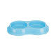 Trixie – castron plastic dublu pentru pisici, antiderapant, 0,2 L / 11 cm, diverse culori