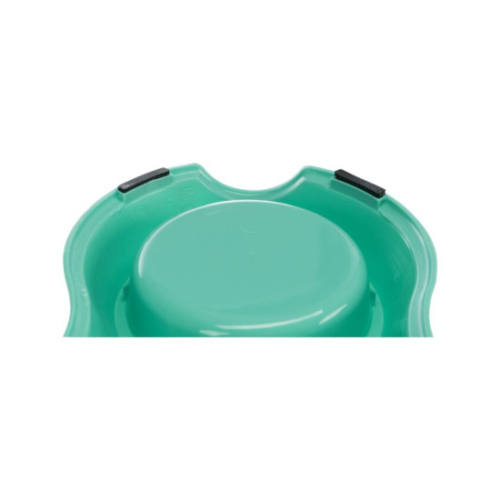 Trixie – castron plastic dublu pentru pisici, antiderapant, 0,2 L / 11 cm, diverse culori