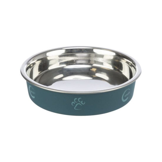 Trixie – castron din inox cu înveliș din plastic pentru câini și pisici, 0,25 L / 13 cm, diverse culori