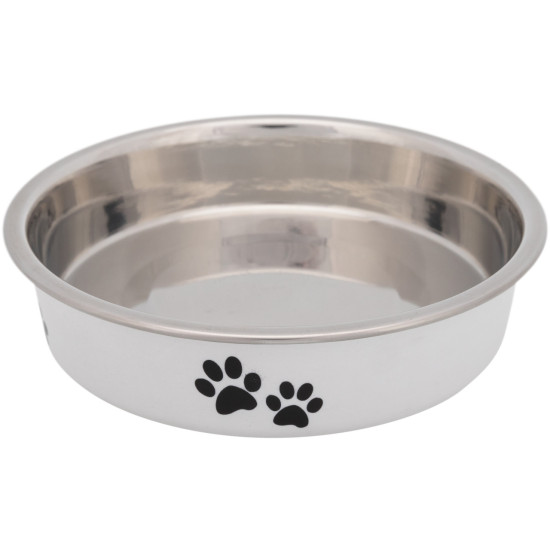 Trixie – castron din inox cu înveliș din plastic pentru câini și pisici, 0,25 L / 13 cm, diverse culori