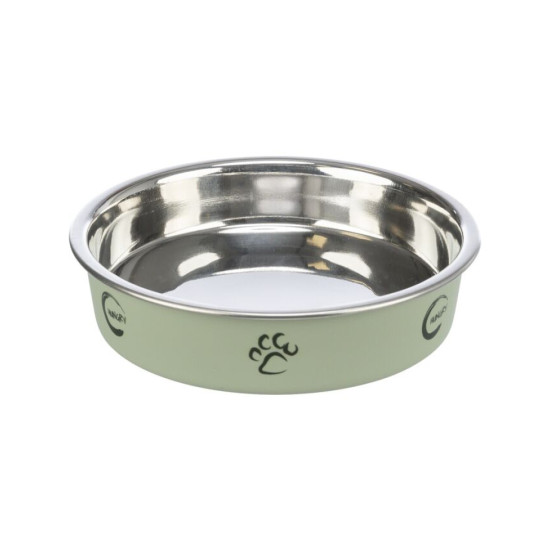 Trixie – castron din inox cu înveliș din plastic pentru câini și pisici, 0,25 L / 13 cm, diverse culori