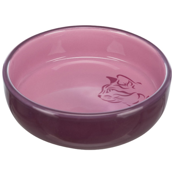 Castron Ceramic pentru Pisici, 0.3 l / 15 cm, Diverse Culori