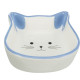 Castron Ceramic pentru Pisici, Formă Cap de Pisică, 0.25 l / 12 cm, Diverse Culori