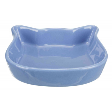 Castron Ceramic pentru Pisici, Formă Cap Pisică, 0.25 l / 12x12 cm, Diverse Culori
