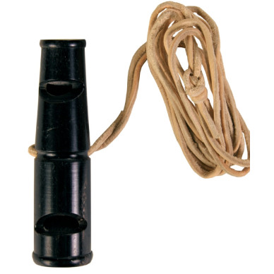 Fluier din Corn de Bivol, cu Șnur de Piele, 6 cm, 2254