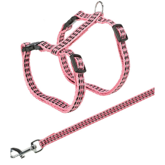 Ham și Lesă pentru Pisici Reflectorizant, 22–42 cm / 10 mm, 1.20 m, Diferite Culori