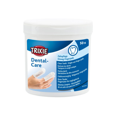Trixie – șervețele degetar pentru igienă dentară la câini și pisici, 50 bucăți