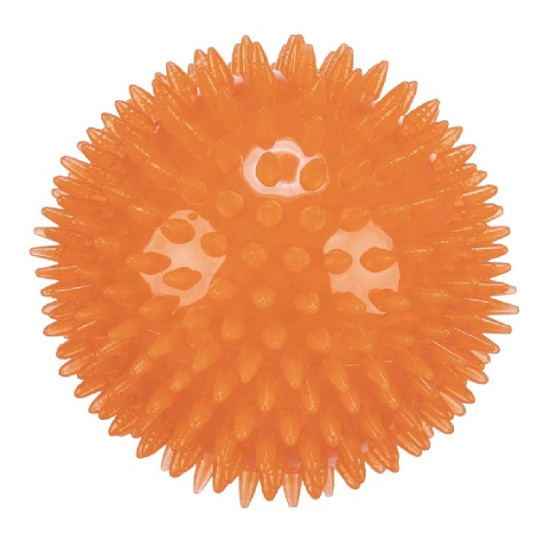 Jucărie pentru Câini, Minge Arici Plutitoare, 8 cm, Portocaliu
