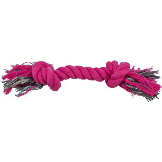 Jucărie pentru Câini, Sfoară cu 2 Noduri Mari, 26 cm / 125 g, Roz