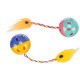 Jucărie pentru Pisici, Set 2 x Mingi Zornăitoare cu Codițe, 4 cm