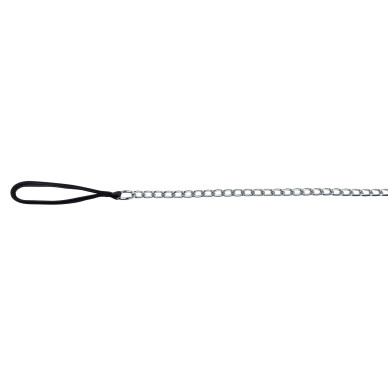 Lesă Lanț cu Mâner din Neopren Trixie, L-XL: 1.00 m / 4.0 mm, Negru