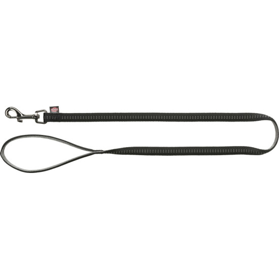 Lesă Softline Elegance Trixie, L-XL: 1.00 m / 25 mm, Negru / Gri