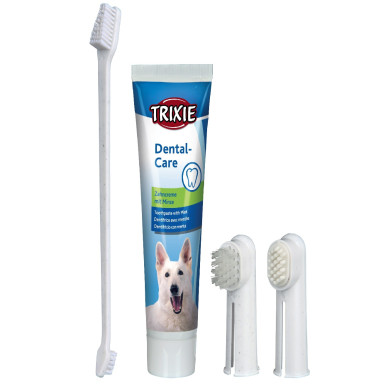 Set Igienă Dentară pentru Câini Trixie, Pastă de Dinți 100 g și Periuță de Dinți, 2561