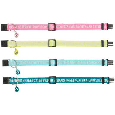Zgardă pentru Pisici Trixie Safer Life, Reflectorizantă, cu Clopoțel, Diverse Culori, 4173