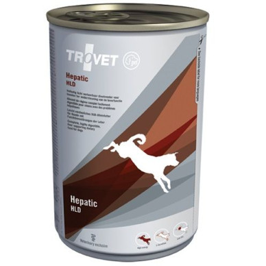 Trovet Hepatic – hrană umedă dietetică pentru câini cu insuficiență hepatică, conservă 400 g