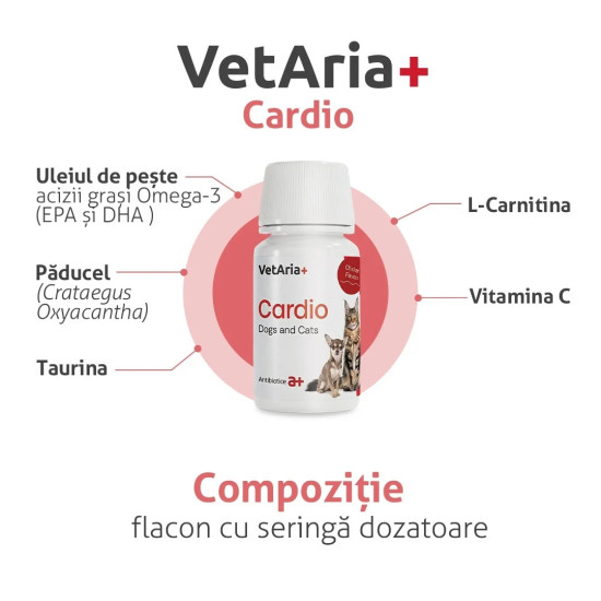 VetAria Cardio, suspensie orala caini si pisici, 45 ml