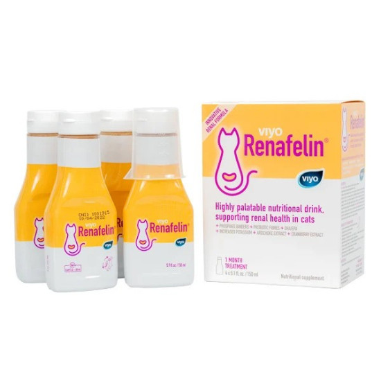 Viyo RenaFelin – Supliment Lichid pentru Susținerea Funcției Renale la Pisici, 4 x 150 ml