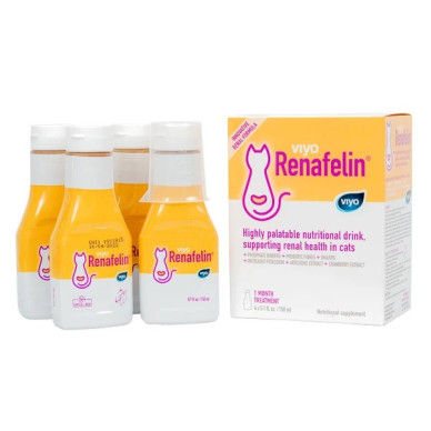 Viyo RenaFelin – Supliment Lichid pentru Susținerea Funcției Renale la Pisici, 4 x 150 ml